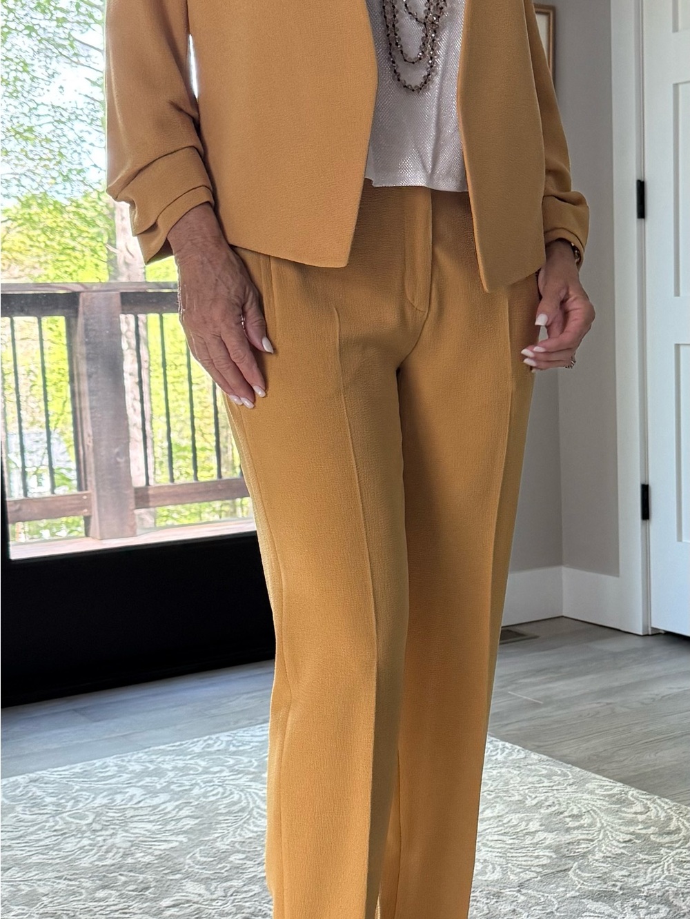 Mustard Yellow Two-Piece Suit Set